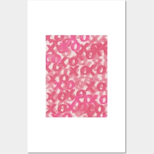 Preppy Pink Maximalist Y2k XO Design Posters and Art